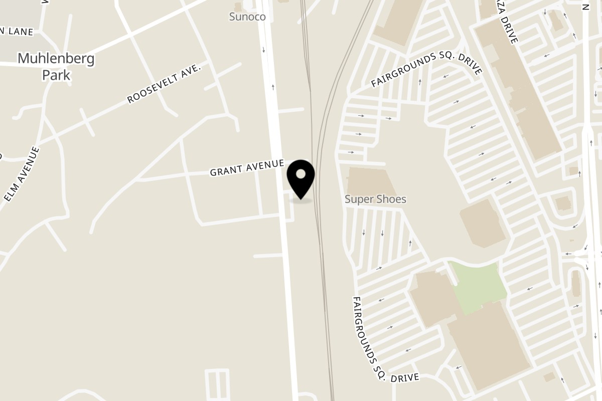 Map showing the location of Pizzariffic on 3201 Pottsville Pike # C in Reading